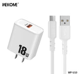 WEKOME WP-U10 (MICRO) CHARGER SET WITH MICRO CABLE (3A) 1M (18W)