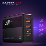 GADGET MAX GC05 65W SUPER REVO 4PORT TURBO FAST CHARGER (2USB & 2TYPE C / CABLE TYPE)