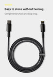 BASEUS PD (20W) TUNGSTEN GOLD FAST CHARGING TYPE-C TO IPH DATA CABLE (2M)