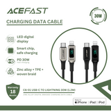 ACEFAST C6-01 USB-C TO LIGHTNING ZINC ALLOY DIGITAL BRAIDED CHARGING DATA CABLE (30W MAX) (1.2M)
