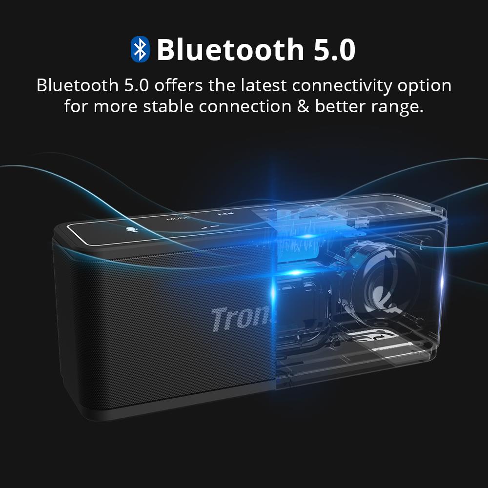 Tronsmart MEGA 40W Portable Speaker Bluetooth Speaker , Wireless Speaker , Desktop Speaker , Portable Speaker , Mini Bluetooth Speaker , wireless speaker for Phone , Computer , Music ,iPhone , iPad , Tablet , Bluetooth Speaker with SD Card, Aux