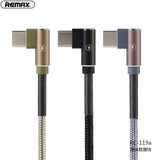 REMAX RC-119A(TYPE-C)RANGER SERIES 2.4A DATA CABLE FOR TYPE-C(1000MM),Cable,Type C Cable for Andorid,USB Type C Cable,USB C Charger Cable,Type C Data Cable,Type C Charger Cable,Fast Charge Type C Cable,Quick Charge Type C Cable,the best USB C Cable