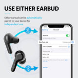 Earfun Air TW200 Earbuds, True Wireless Earbuds with 4-mic Noise Cancelling Call Tech, IPX7 Waterproof TWS Earbuds