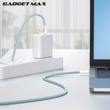 GADGET MAX GX15 FAST CHARGING TYPE-C TO TYPE-C CHARGING DATA CABLE PD(60W) (1.2M), 60W Cable, C to C Cable, PD Cable