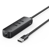 UGREEN CM416 USB 2.0 TO 3*USB 2.0+RJ45 (100Mbps)ETHERNET ADAPTER