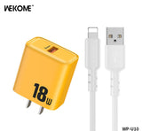 WEKOME WP-U10 (IPH)  CHARGER SET WITH IPHONE CABLE (3A) 1M (18W)
