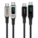 ACEFAST C6-03 USB-C TO USB-C 100W ZINC ALLOY DIGITAL DISPLAY BRAIDED CHARGING DATA CABLE (2M)