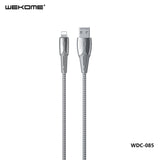 WK (WDC-085I) GOLDSIM TOP ZINC ALLOY DATA CABLE FOR IPH (1.2M) (3.0A) , Cable , Lightning Cable , iPhone Data Cable , iPhone Charging Cable , iPhone Lightning Cable , Unbreakable iphone charging cable , best lightning cable for iPhone , Apple iPhone Cable