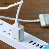 REMAX (TYPE-C) RP-U14 TRAVELLER CHARGER WITH 2.4 DATA CABLE,Travel Charger , Smart Travel Adapter , World Travel Adapter , Universal Travel Adapter Travel Charger for mobile ,travel charger , Universal Travel Adapter Wall , Universal Adapter Socket