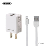 REMAX RP-U14 PRO (I-PHONE) DUAL USB 2.4A CHARGER &DATA CABLE,USB Phone Charger,Mobile Phone Charger,Smart Phone Charger,Andriod Phone Charger , Muti port usb charger,quick charger,fast charger,the best usb phone charger,wall charger,Portable Charger