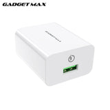 GADGET MAX GC01 18W SINGLE USB PORT QC 3.0 CHARGER (1USB)(3A)(WIDE VOLTAGE 100V-240V), Quick Charger, 18W Charger