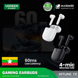 UGREEN WS105 HITUNE T2 TRUE WIRELESS EARBUDS, (5.0/ TYPE-C CHARGING), TWS Earbuds, High Quality Wireless Earbuds, Gaming Earbuds