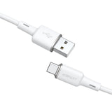 ACEFAST C2-04 USB-A TO USB-C ZINC ALLOY SILICONE CHARGING DATA CABLE (3A MAX)(1.2M), Type-C Cable, Android Cable, Charging Cable, Data Cable, 3A Cable
